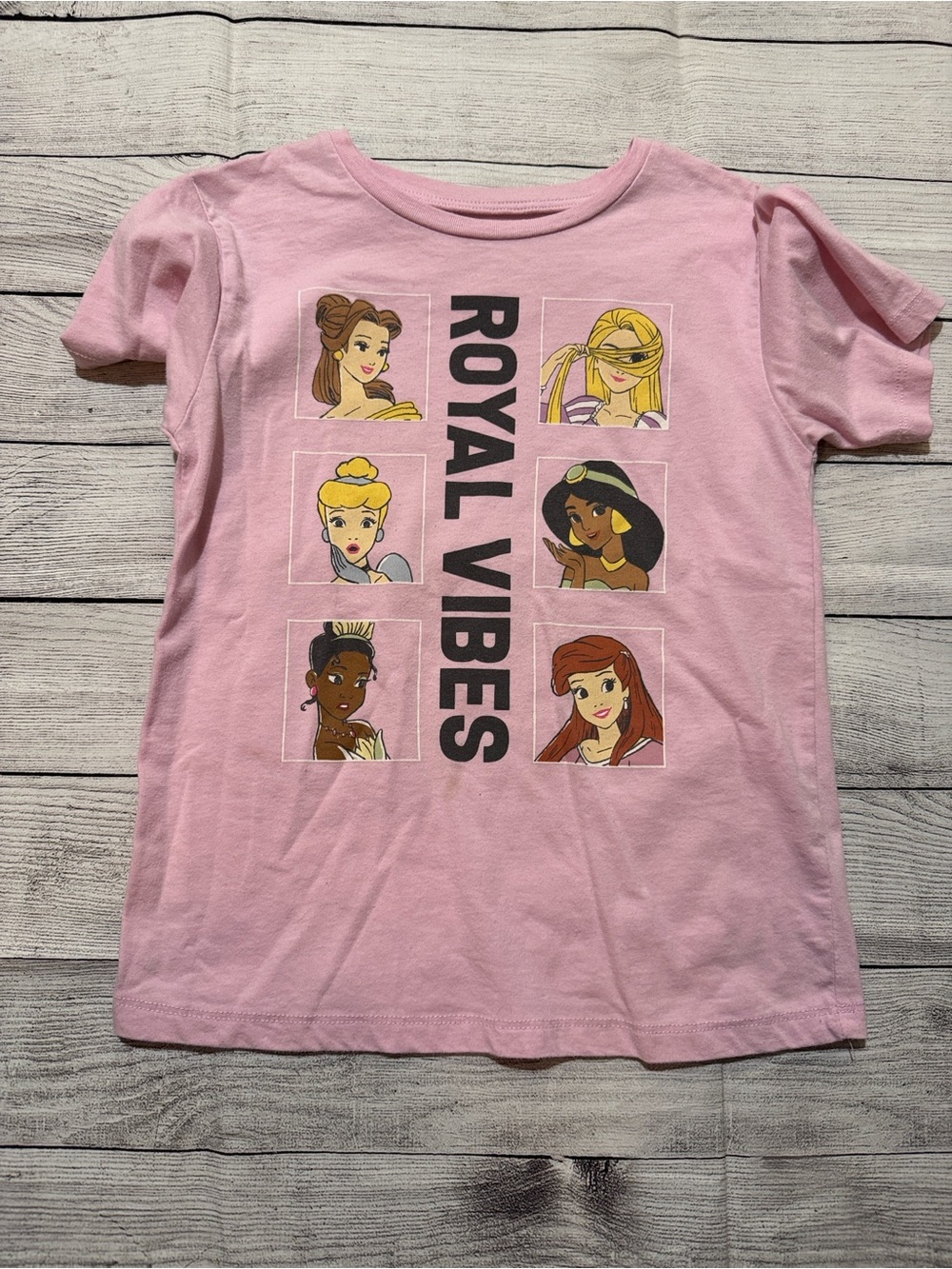 Disney Pink Girls' 'Royal Vibes' Princess Graphic Tee